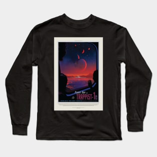 Trappist 1e, Travel Poster Long Sleeve T-Shirt